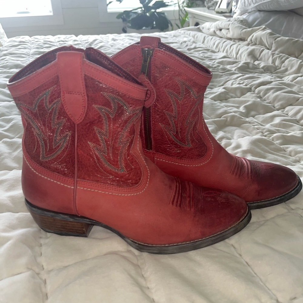 Ariat unbridled red boots